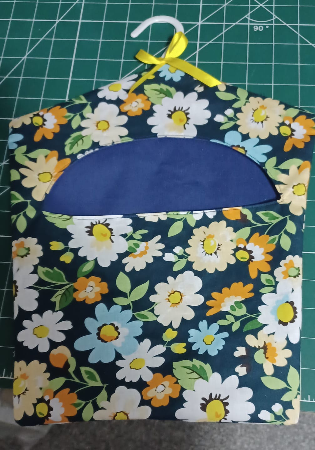 Customer photo review of Blue, Orange and White Floral Cotton Poplin Fabric