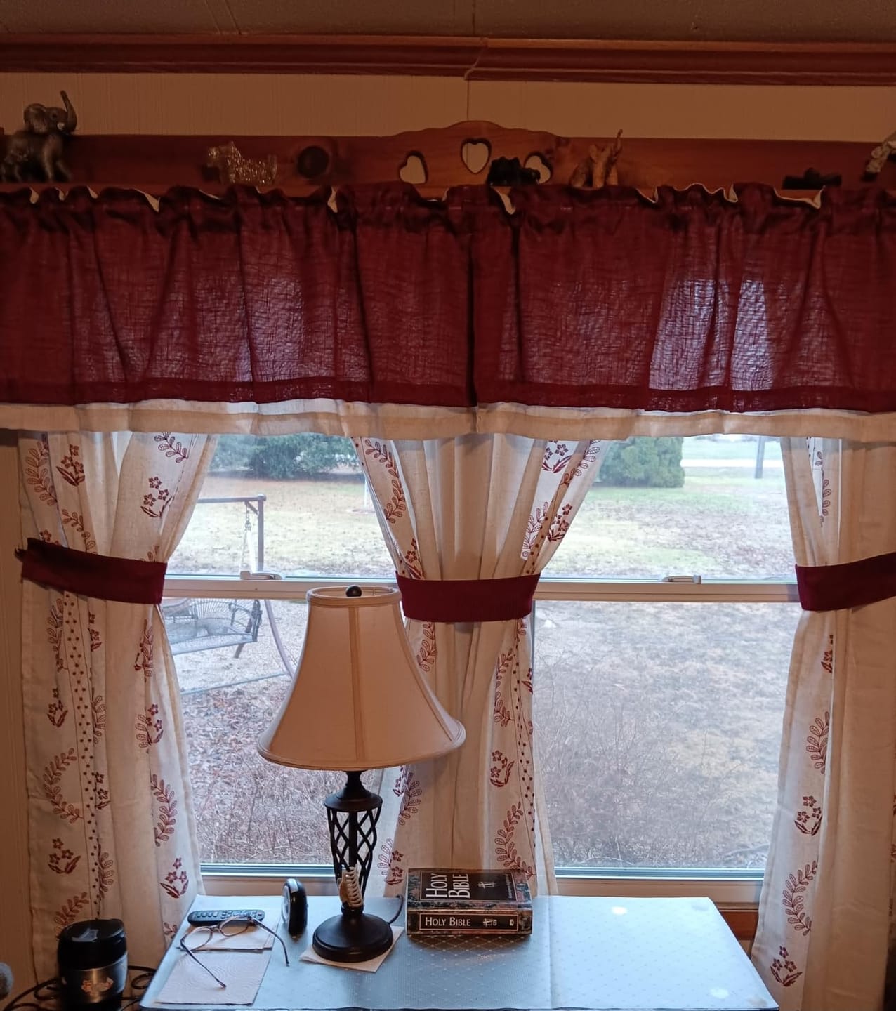 Customer photo review of Embroidered Vine Floral Linen Curtains