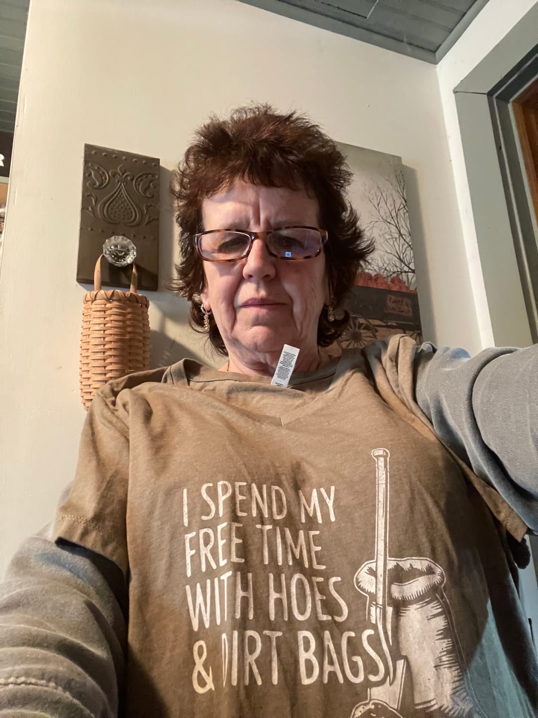 Customer photo review of Hoes & Dirt Bags V-Neck T-Shirt