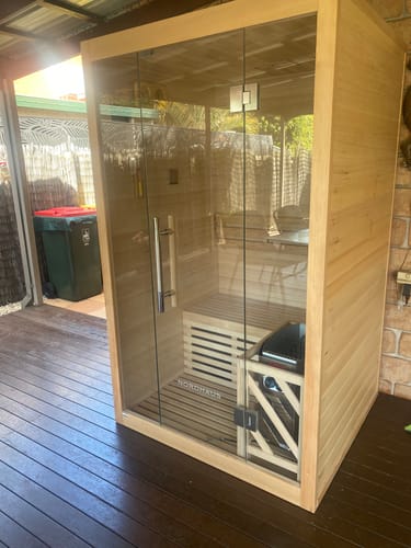 Customer photo review of 2 Person Traditional Sauna - 4.5kw Harvia Heater