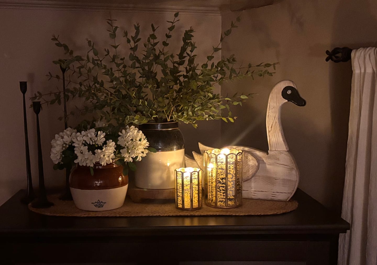 Customer photo review of Brass and Glass Candle Holder