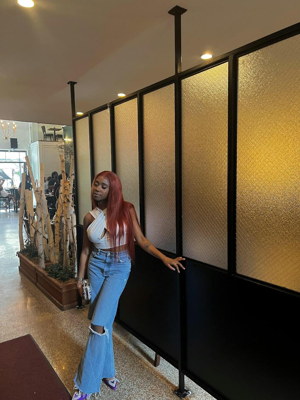 Customer photo review of Wavymy Wear & Go Reddish Brown 7x5 Glueless Lace Wigs Human Hair 180% Density