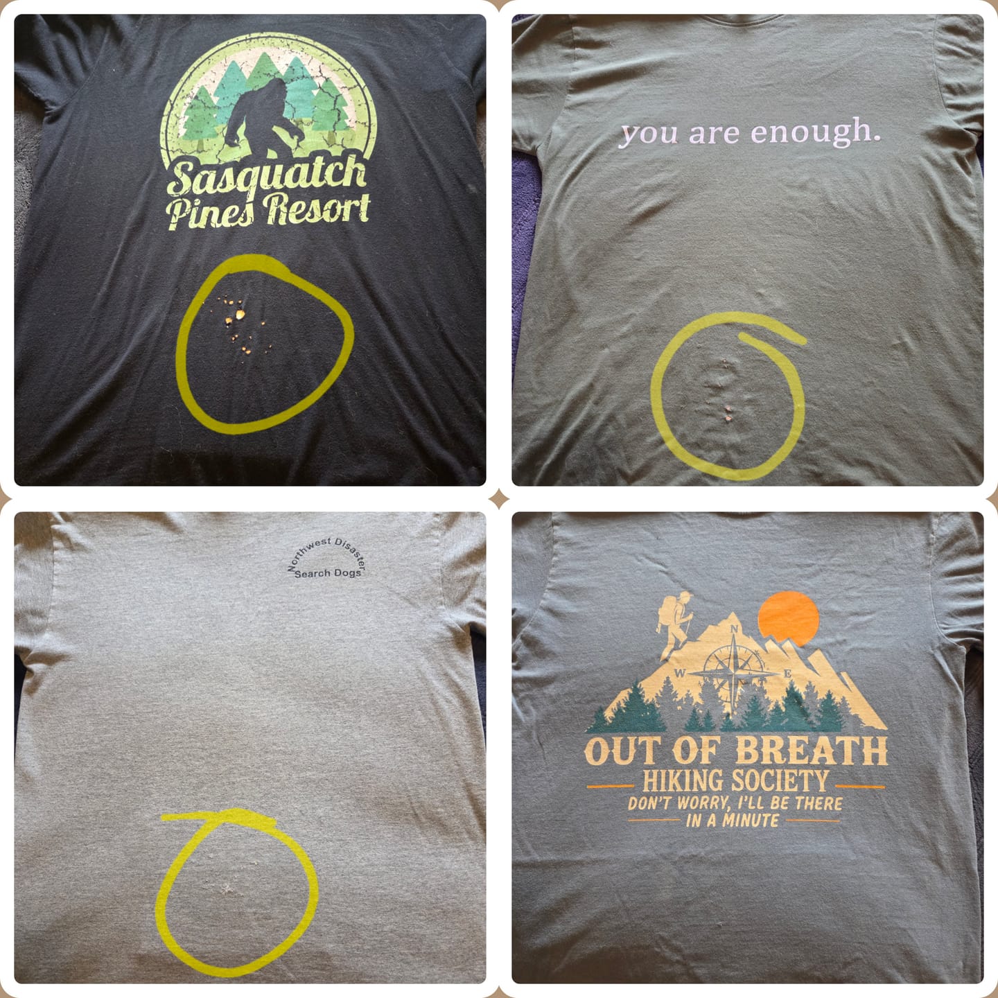Customer photo review of Out Of Breath T-shirt
