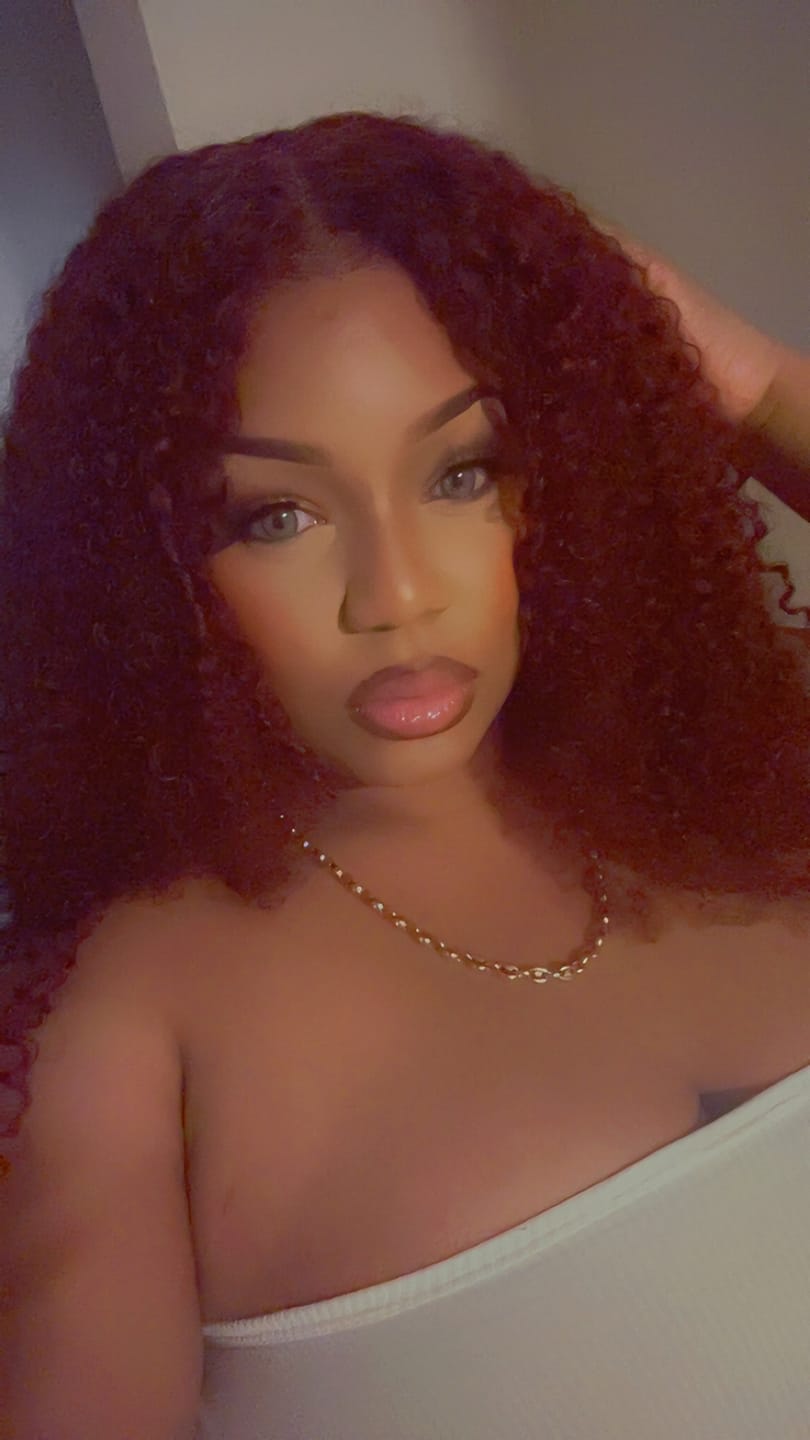 Customer photo review of Wavymy Wear & Go Reddish Brown 7x5 Glueless Lace Wigs Human Hair 180% Density