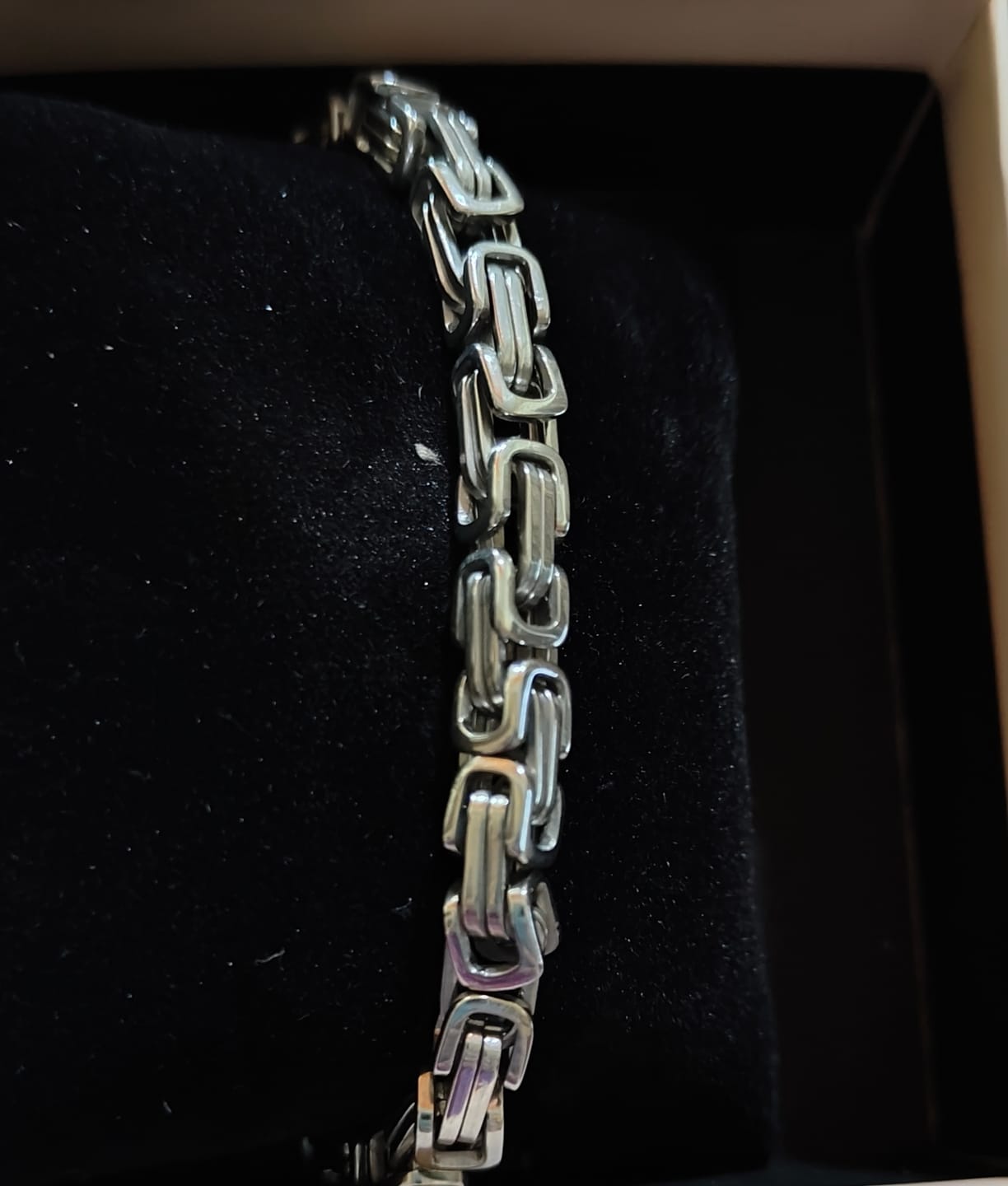 Customer photo review of Classic Byzantine Chain Bracelet