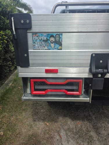 Customer photo review of Clear LED Tail Lights Plug n Play for LandCruiser 79 Series Genuine Toyota Tray or Tub