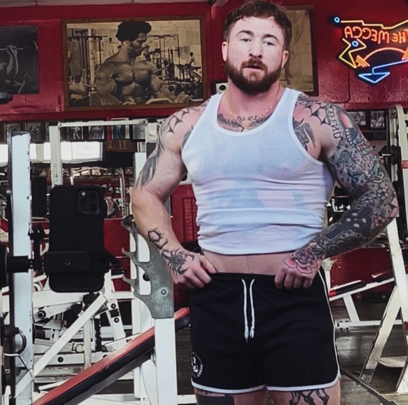 Customer photo review of BLACK RETRO SHORTS