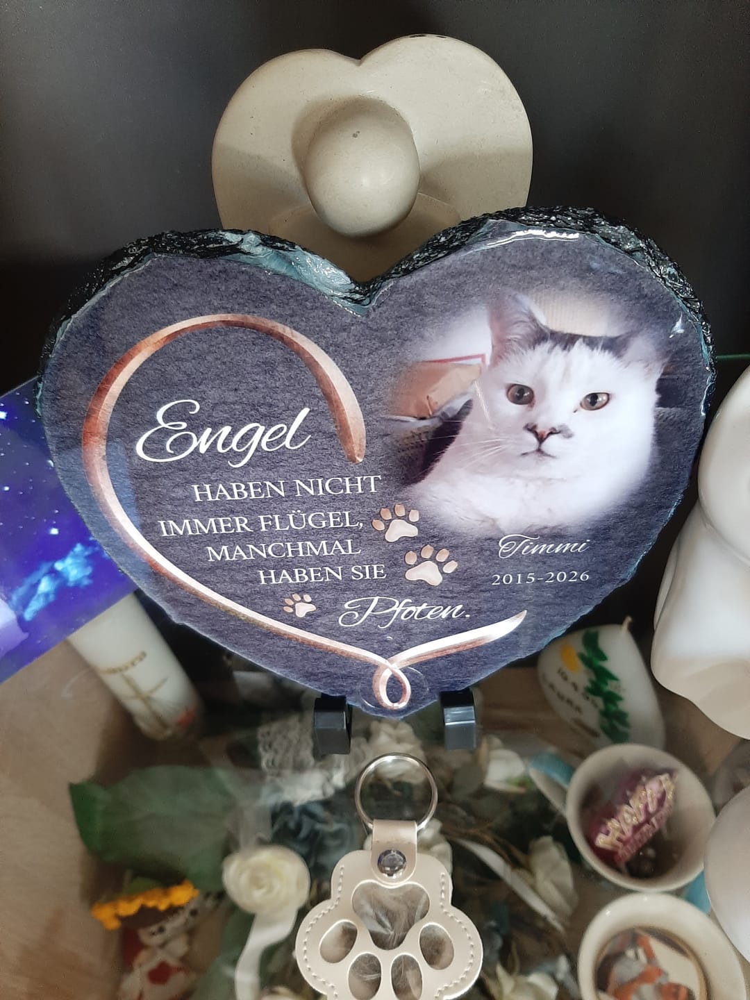 Customer photo review of Personalisiertes Schieferherz - Engel haben Pfoten