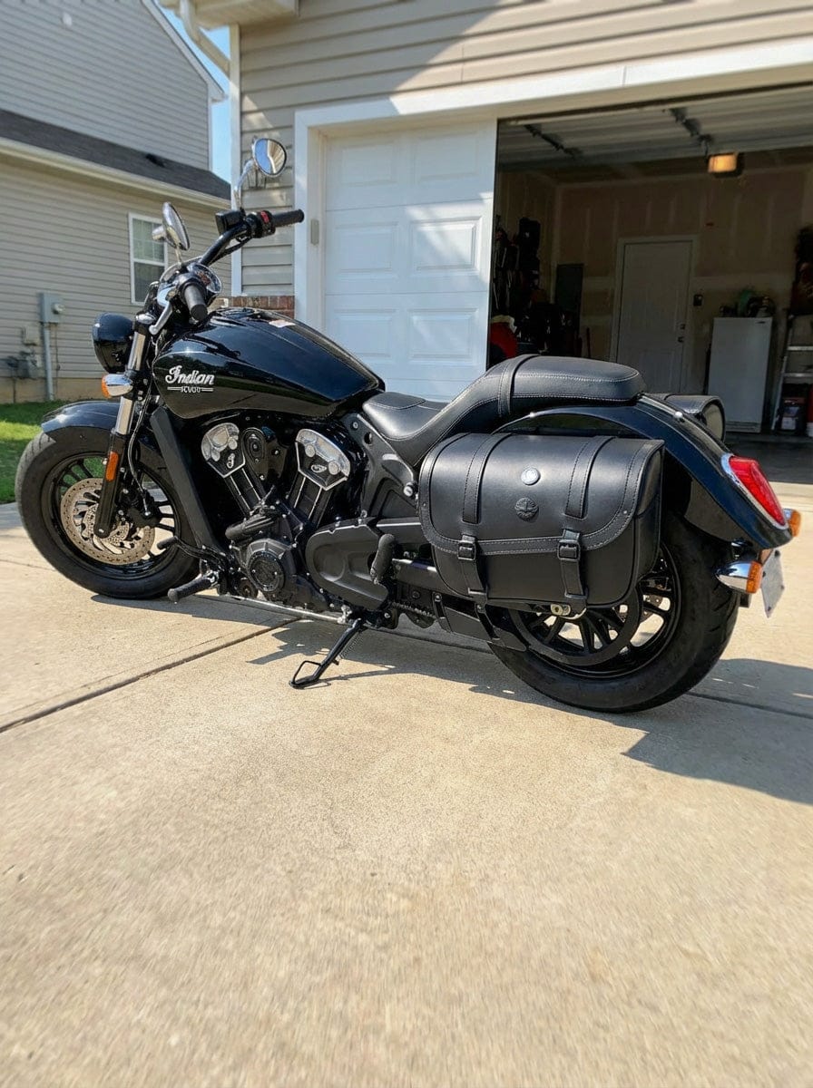 Customer photo review of 30L - Kronan Large Indian Scout Leather Motorcycle Saddlebags