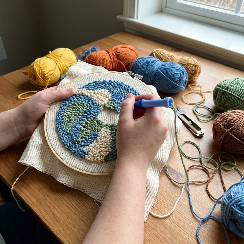 Customer photo review of Custom Punch Needle Kit - Turn Your Photo Into Handmade Art