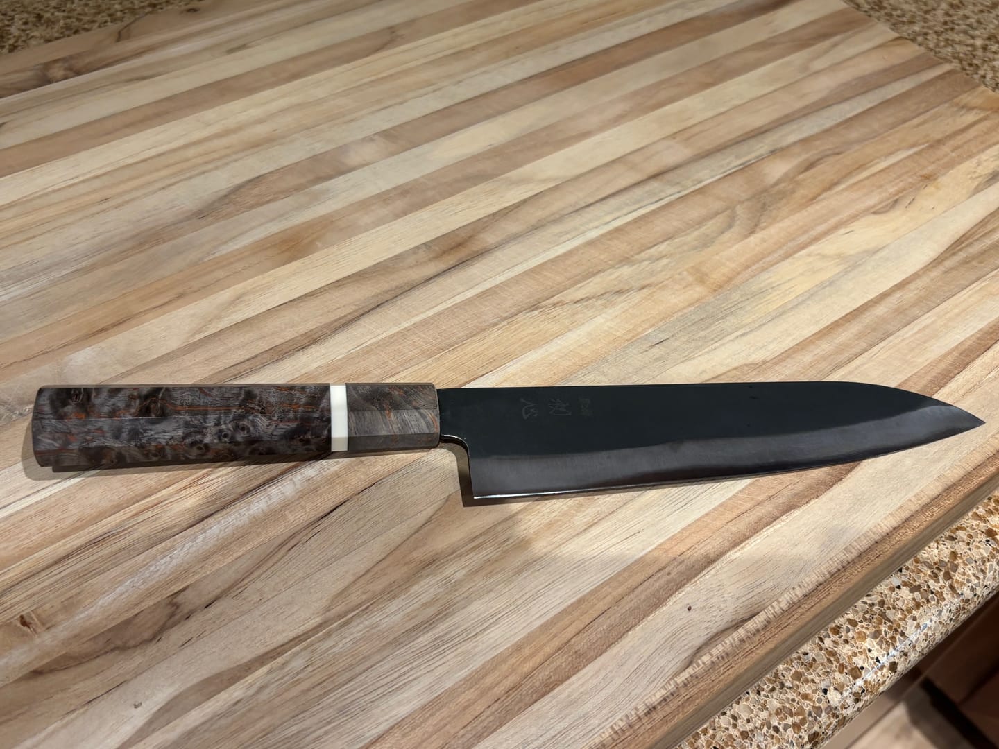 Customer photo review of Hatsukokoro Aokitae Gyuto 210mm