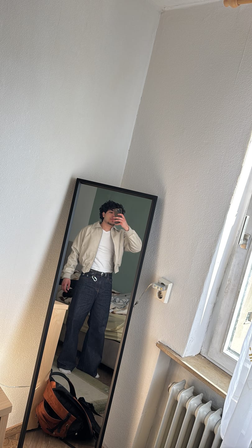 Customer photo review of Raw Denim Jeans Blue