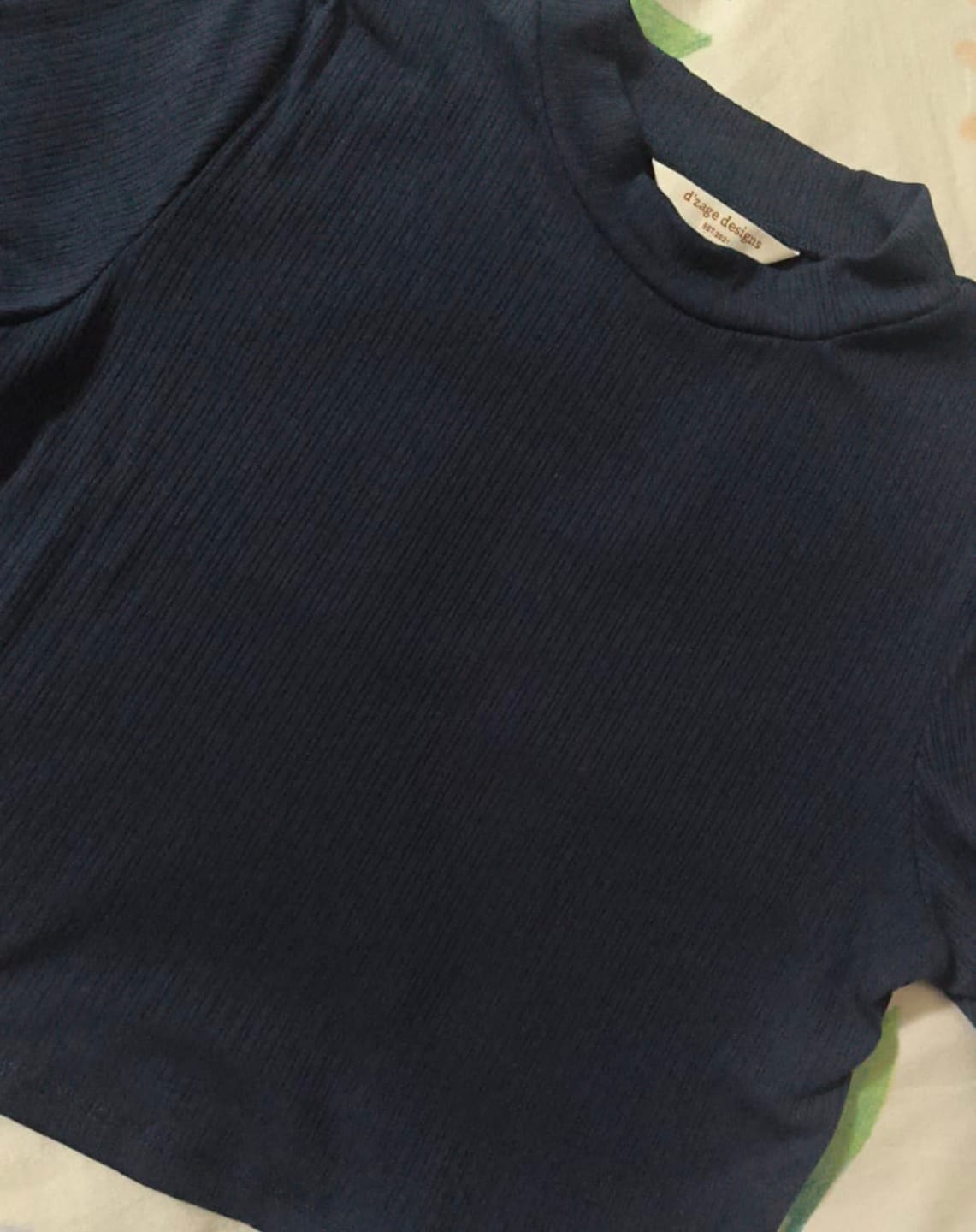 Customer photo review of High Neck Short Sleeve Top