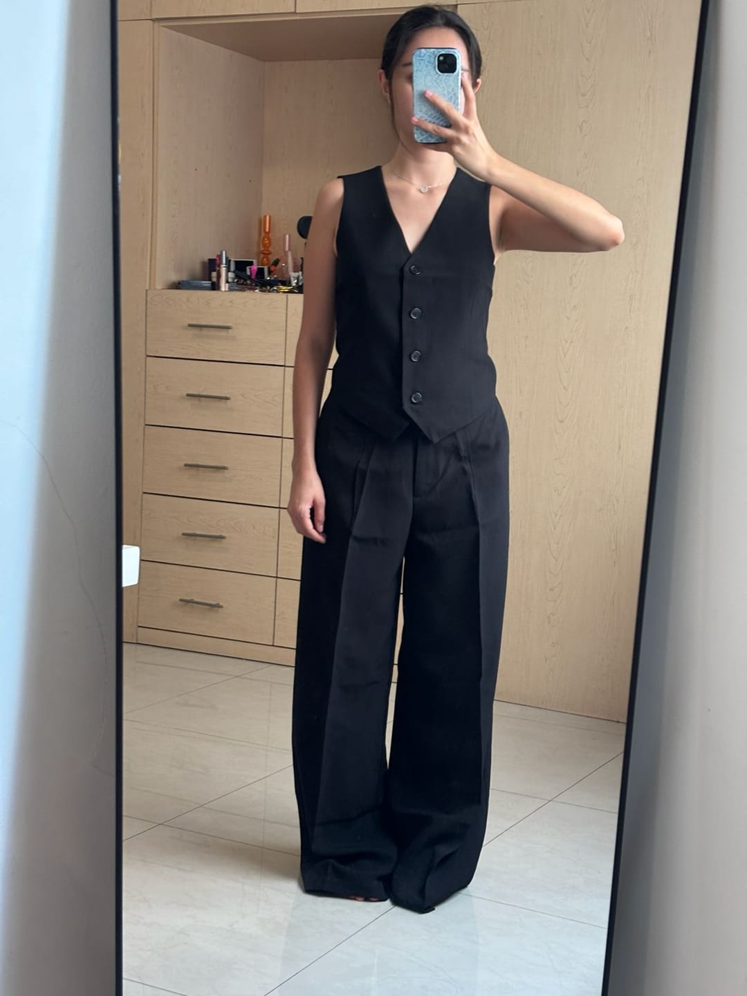 Customer photo review of Pantalones de Vestir Sin Pretina Tailored