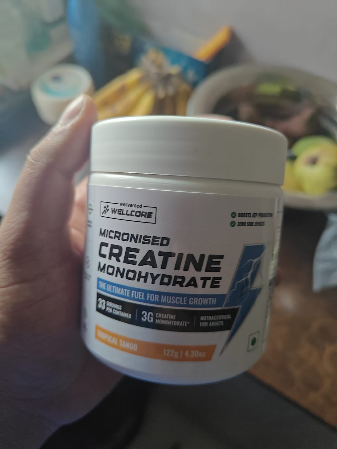 Customer photo review of Wellcore - Micronised Creatine Monohydrate (83 Servings, Tropical Tango) + Premium Steel Shaker