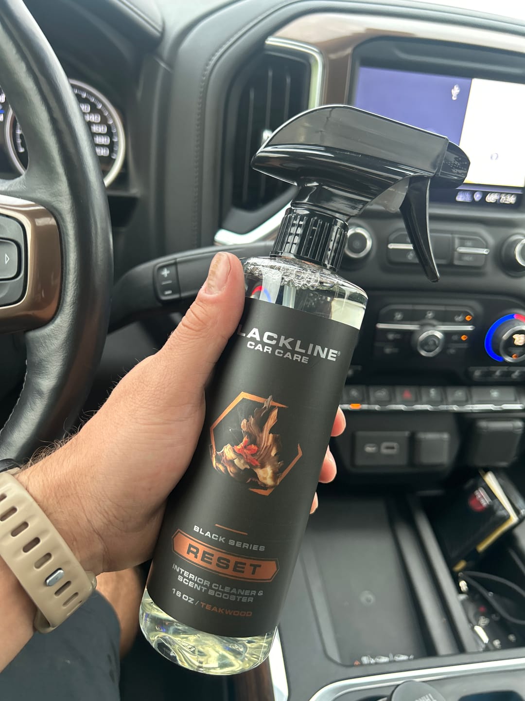 Customer photo review of BLACKLINE® RESET INTERIOR CLEANER & SCENT BOOSTER