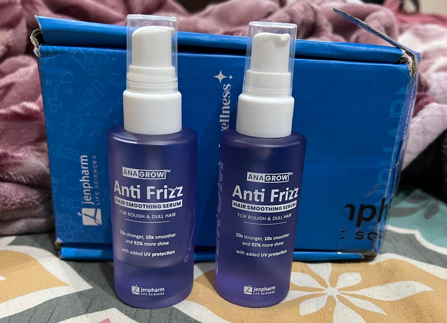Customer photo review of Anagrow Anti Frizz Hair Serum