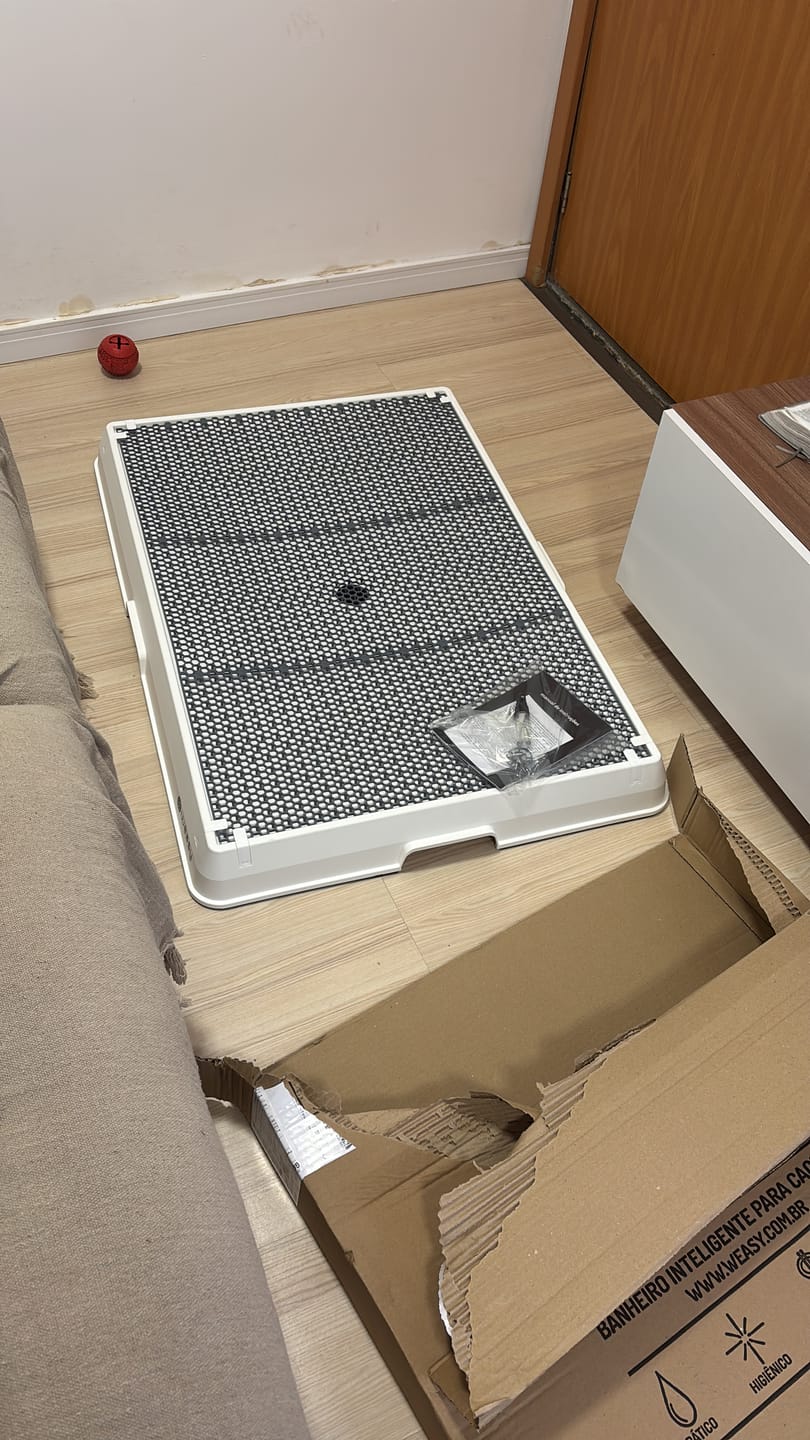 Customer photo review of Weasy Cão | Banheiro inteligente para cachorro