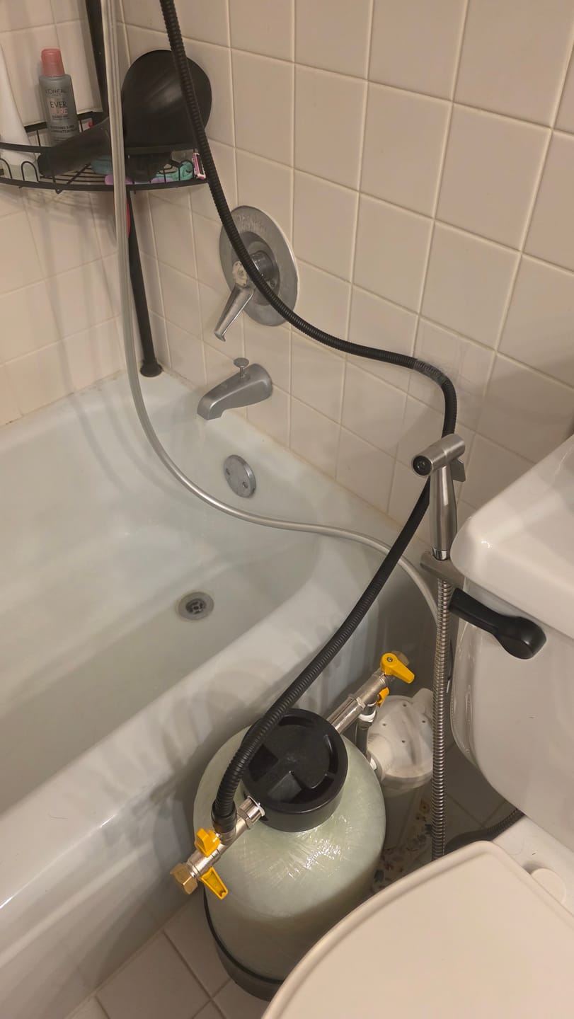 Customer photo review of Shower Water Softener System