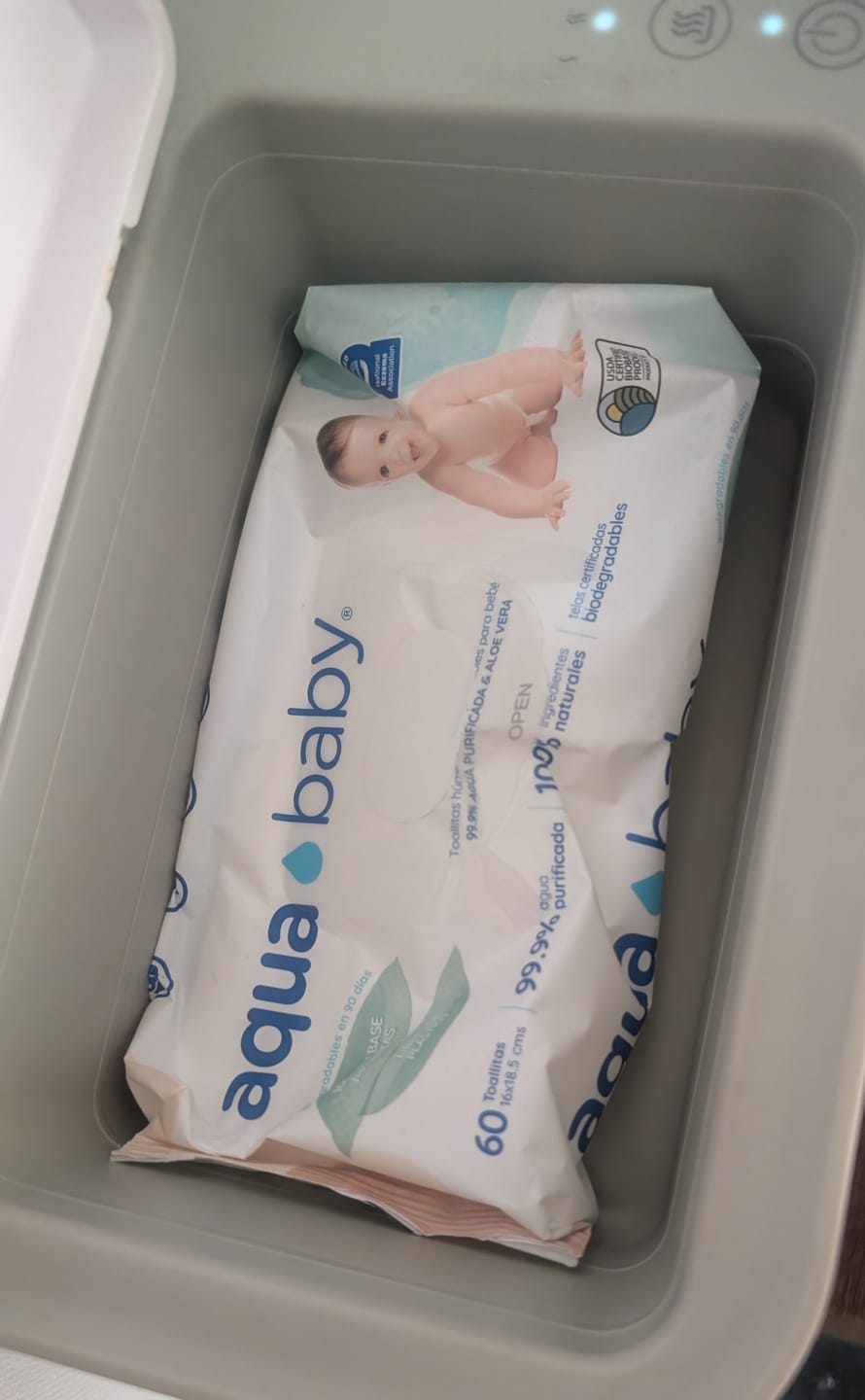 Customer photo review of Aqua Baby Biodegradables 24 Bolsas de 60 Toallitas Húmedas
