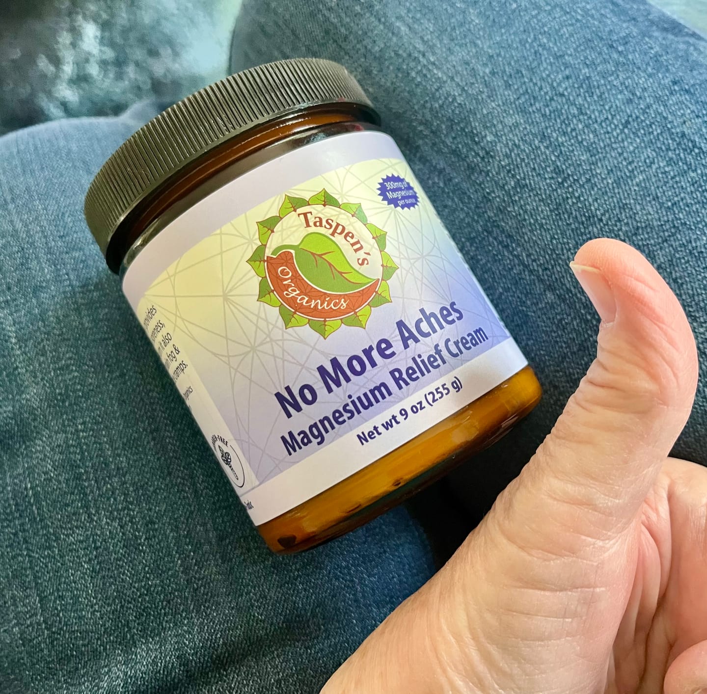 Customer photo review of Magnesium No More Aches Relief Cream