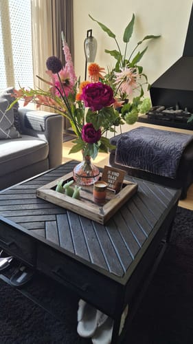 Customer photo review of Kunstboeket Coral Cascade