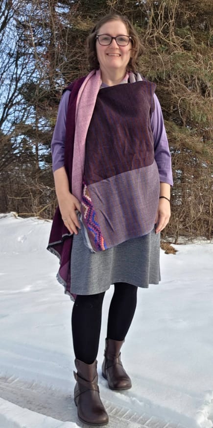 Customer photo review of Light Wool Cape Fusion Plum