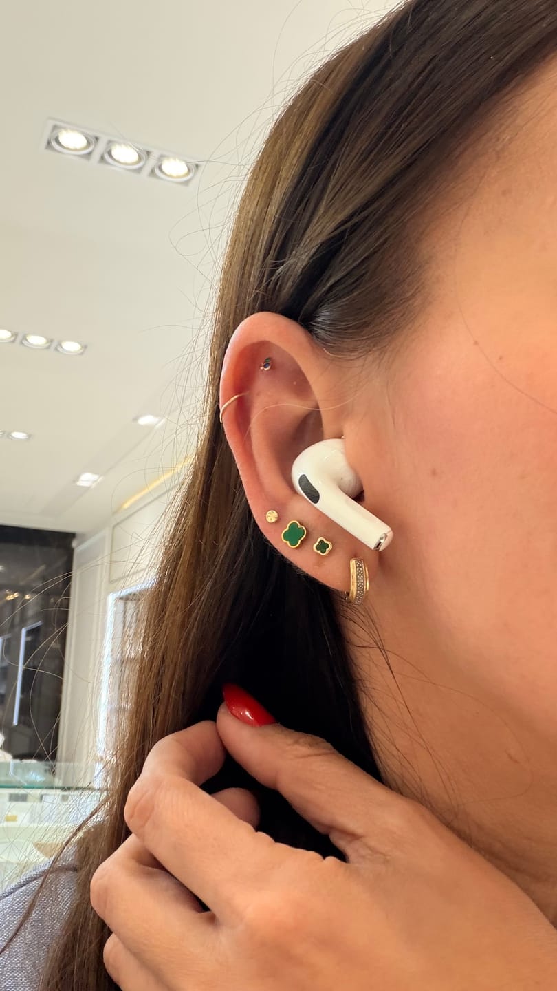 Customer photo review of Arete Perforacion Acero Inoxidable