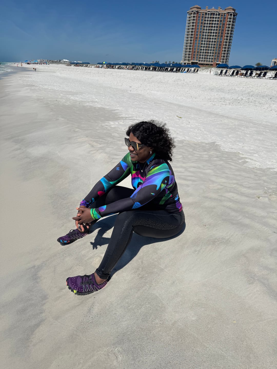 Customer photo review of Swim Leggings for Women UPF 50+ | Oil Print - Casual