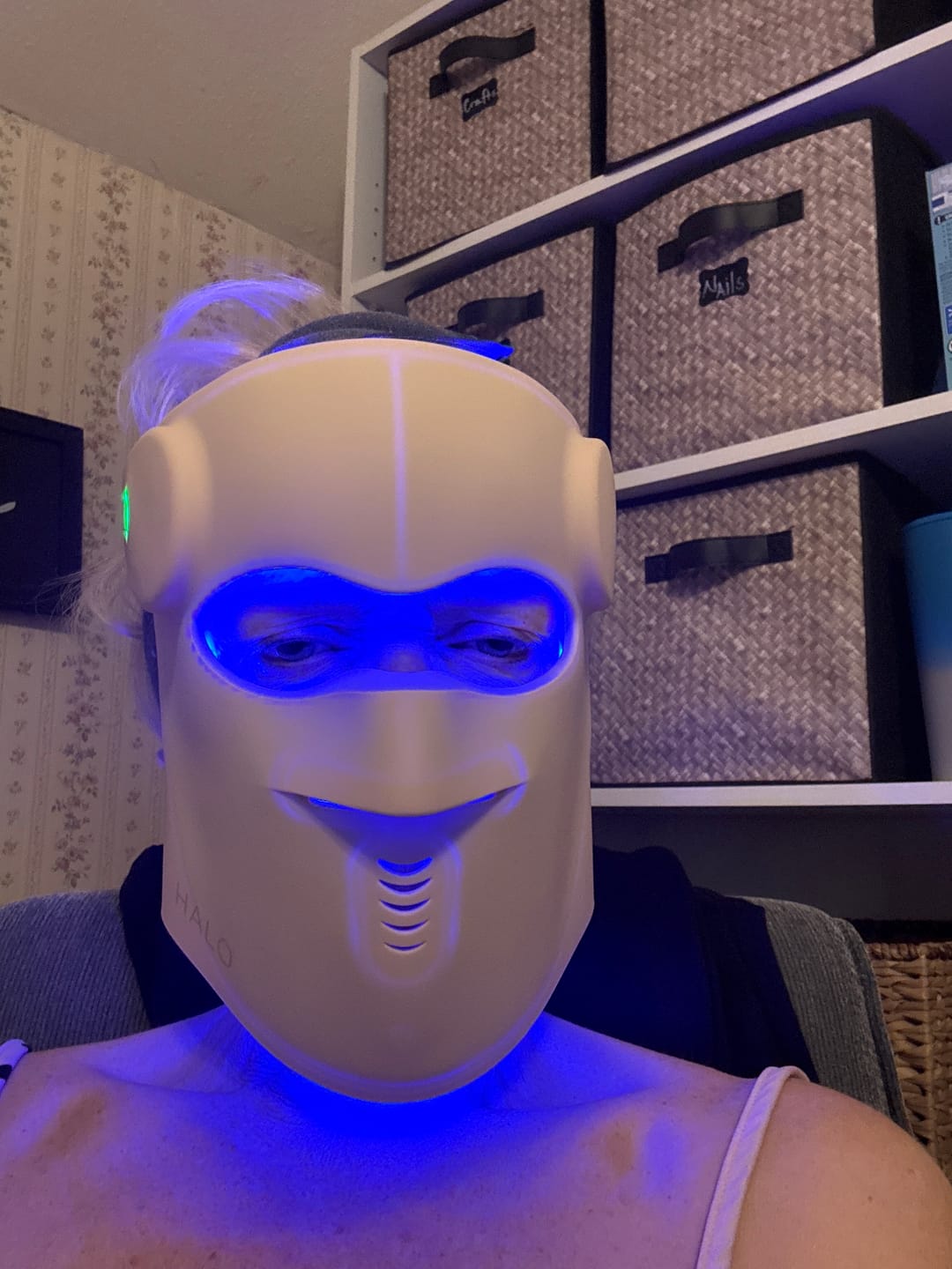 Customer photo review of Hatch Halo™ Dermatologist Grade 3-in-1 Light Therapy Mask