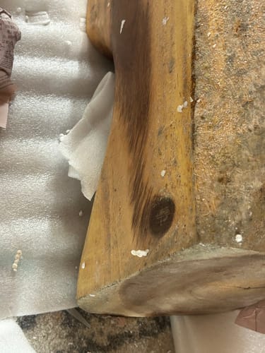 Customer photo review of Farmhouse Live Edge Console Table Entryway Decor