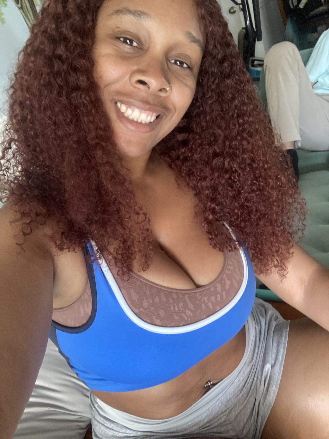 Customer photo review of Wavymy Wear & Go Reddish Brown 7x5 Glueless Lace Wigs Human Hair 180% Density