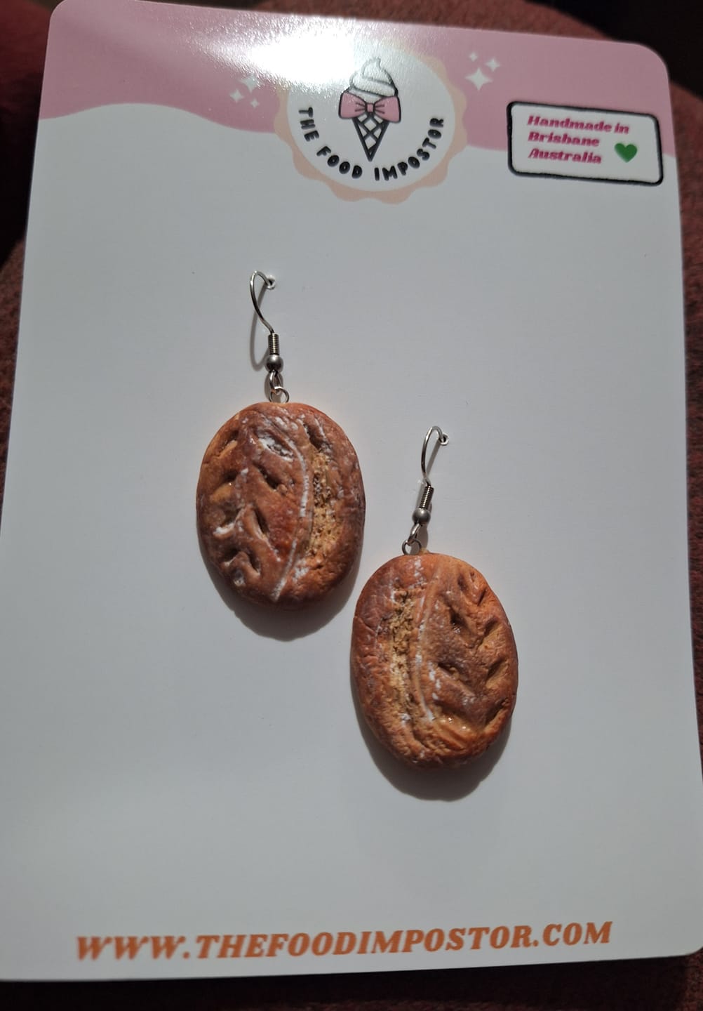 Customer photo review of NEW! Sourdough Earrings Style 1 🥖