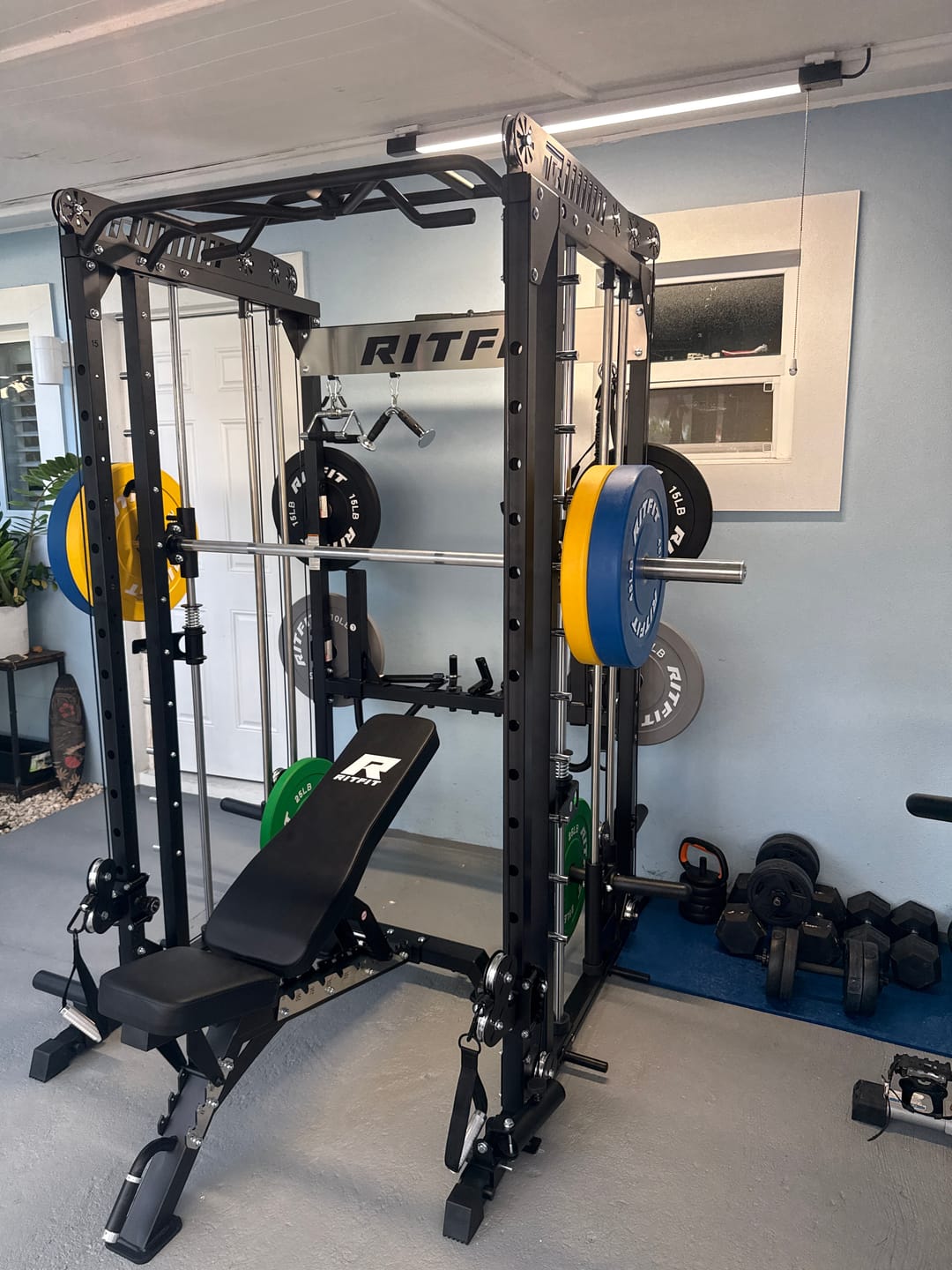 Customer photo review of RitFit M1 PRO Smith Machine Home Gym Package Comprehensive All-In-One Workout System