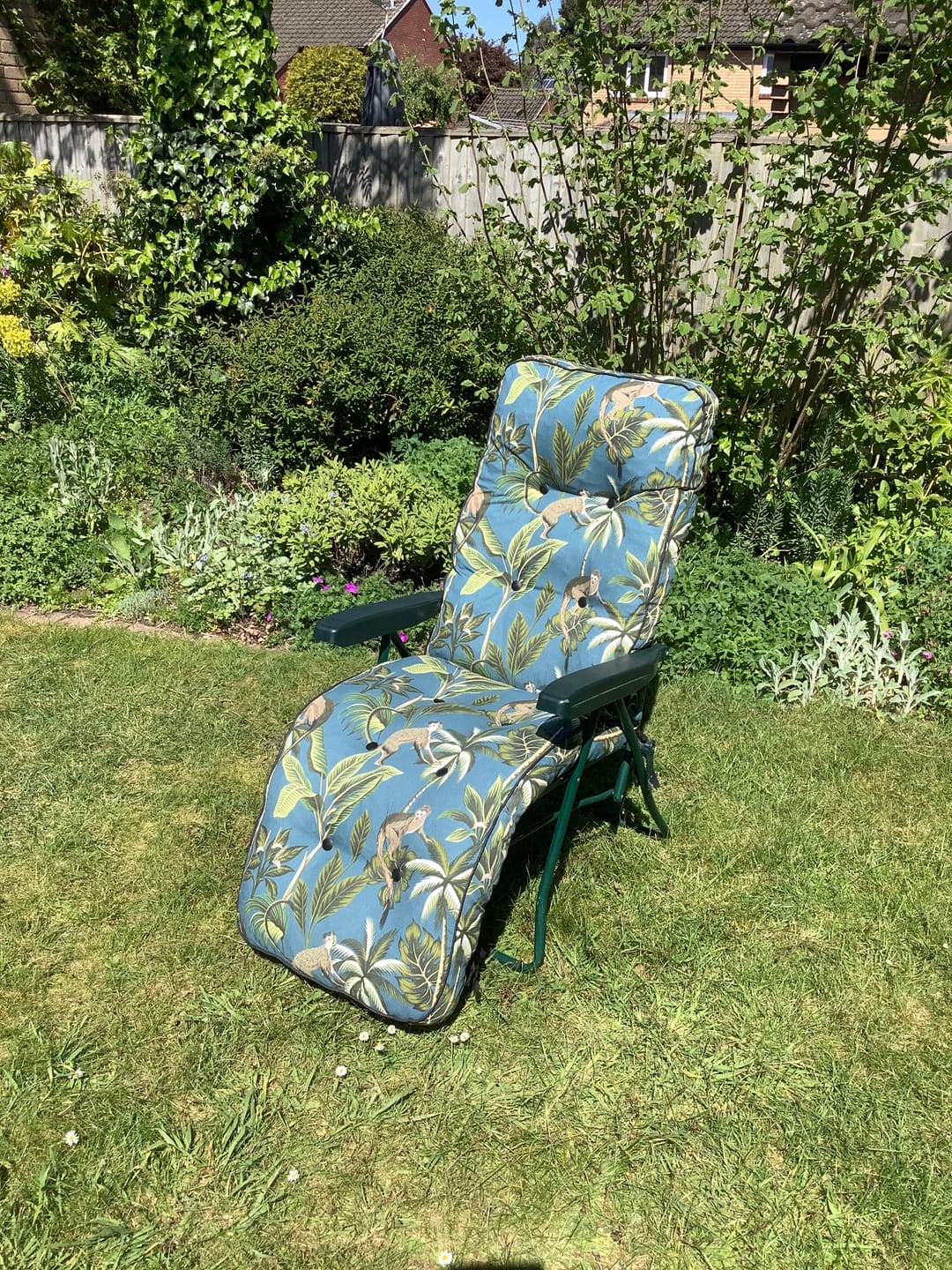 Customer photo review of Deluxe Garden Relaxer REPLACEMENT CUSHION ONLY  (pattern options available)