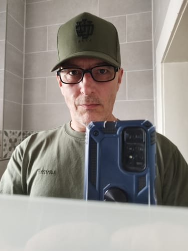 Customer photo review of ULTRA FIT Khaki Black A-Frame Snapback