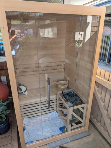 Customer photo review of 2 Person Traditional Sauna - 4.5kw Harvia Heater
