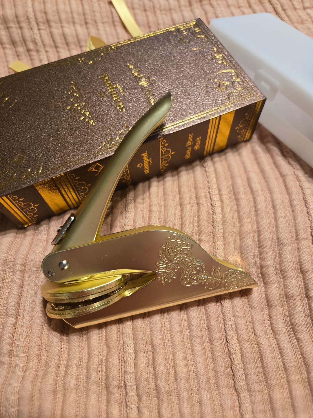Customer photo review of Custom Book Embosser