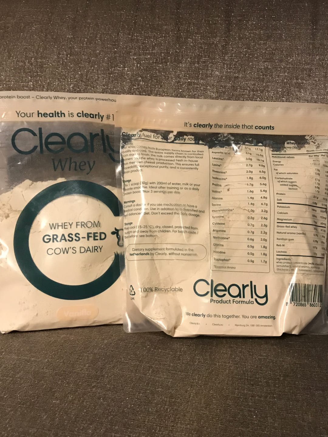 Customer photo review of Grass-fed Whey