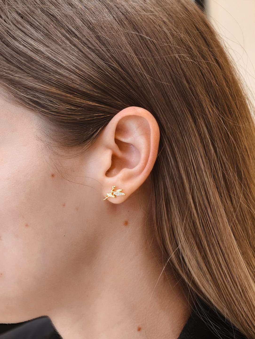 Customer photo review of Tinkerbell Earrings