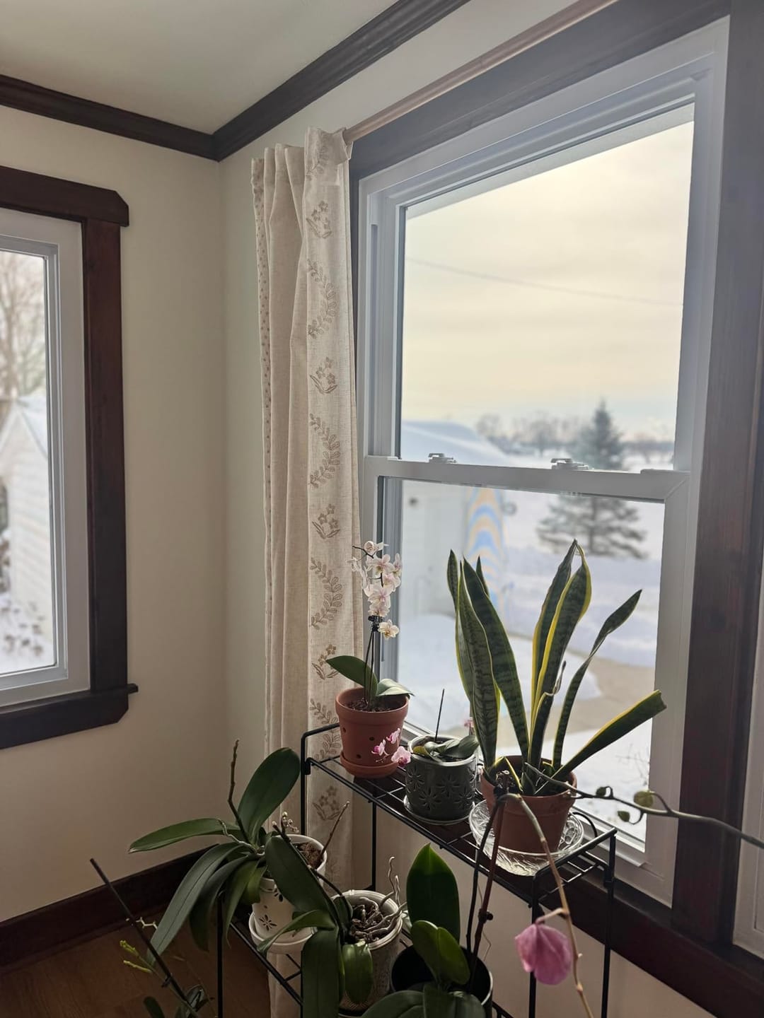 Customer photo review of Embroidered Vine Floral Linen Curtains