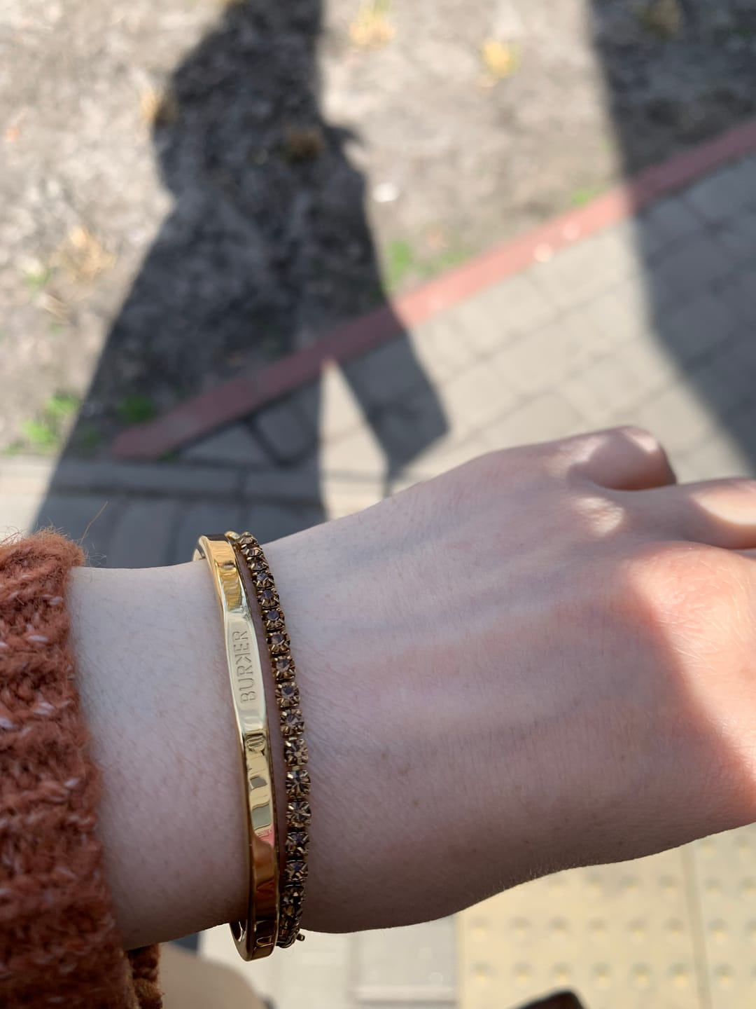 Customer photo review of Jade Gold Brown Bracelet