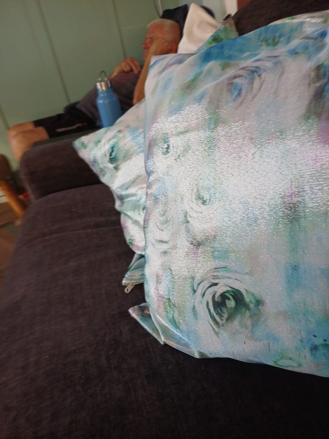 Customer photo review of Frozen Garden Polyester Fabric
