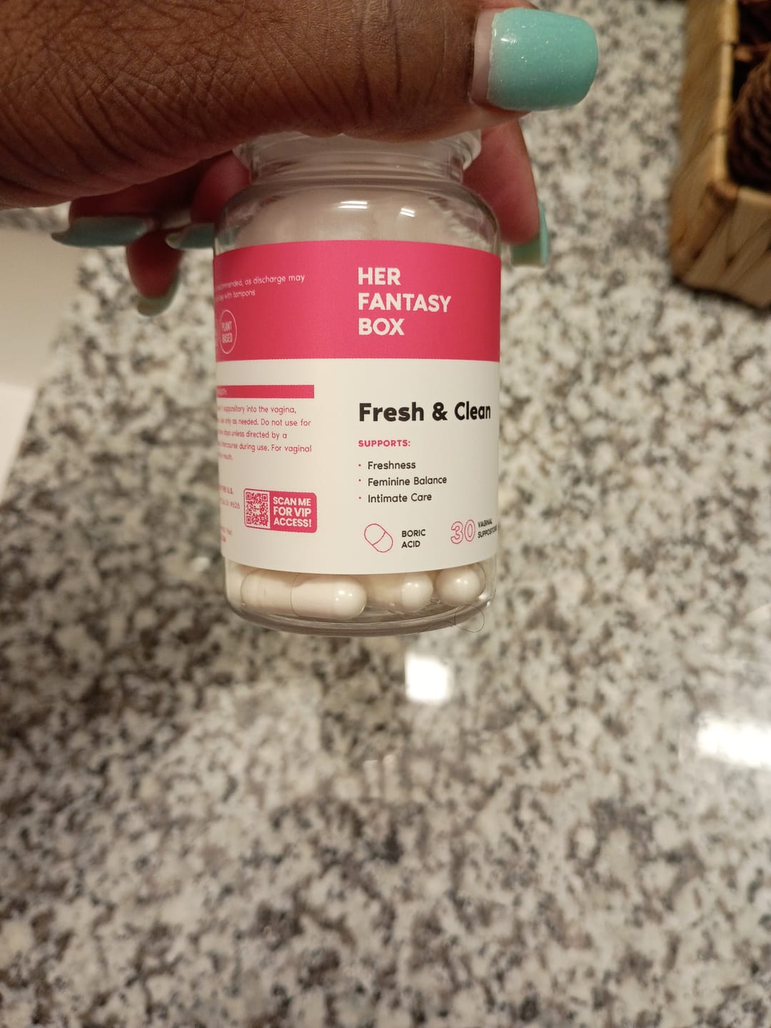 Customer photo review of Fresh & Clean pH Balancing Boric Acid Vaginal Suppository