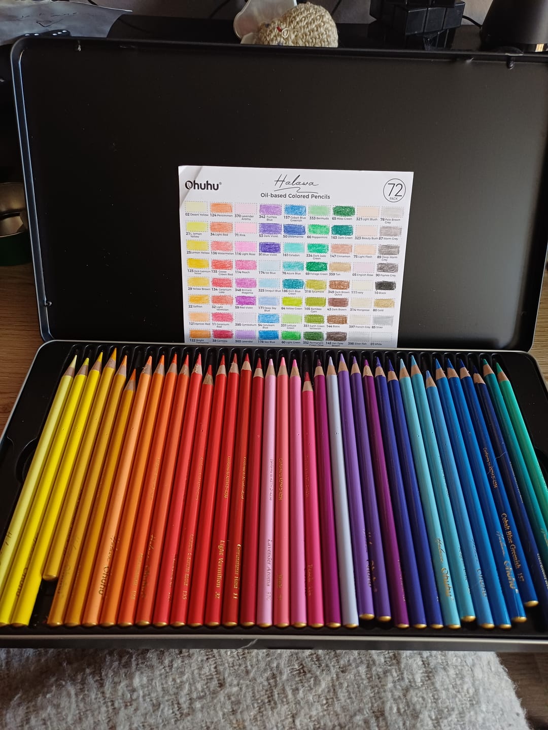 Customer photo review of Ohuhu Halawa Series 72 Colors Oil-based Colored Pencils