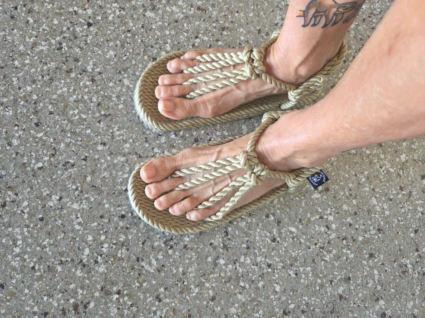 Customer photo review of Yoga Warrior Rope Sandal Camel