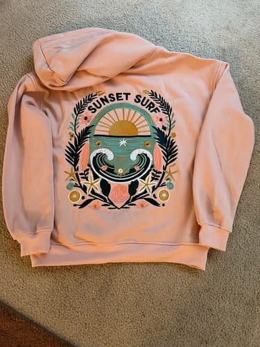 Customer photo review of Sunset Tide Hoodie