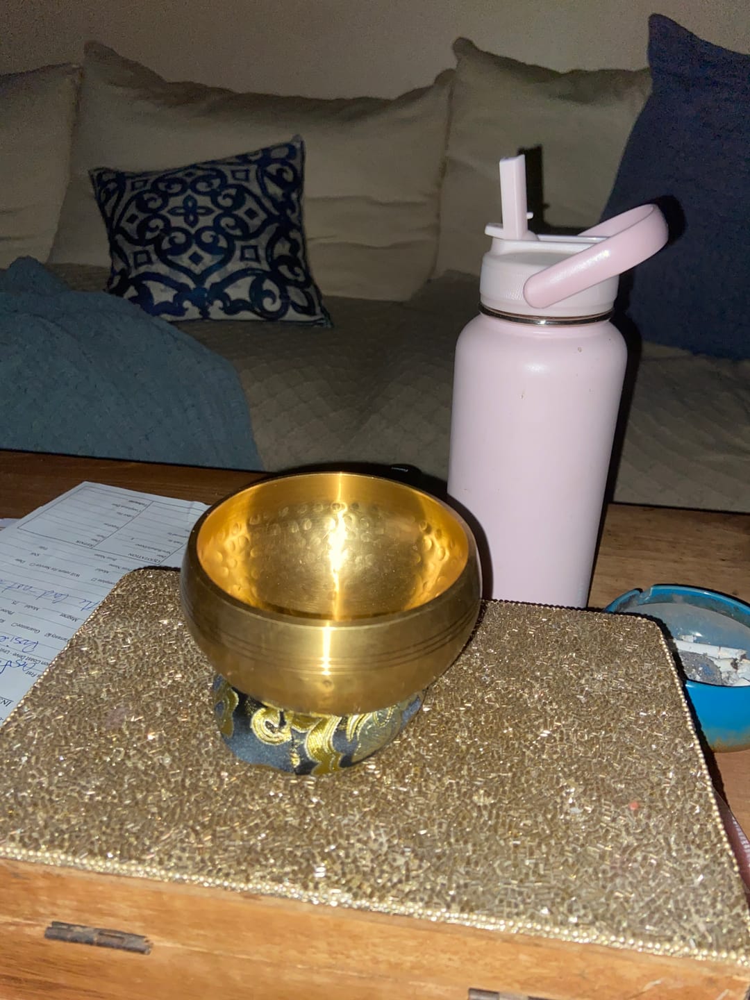 Customer photo review of Hand Hammered Himalayas Singing Bowl