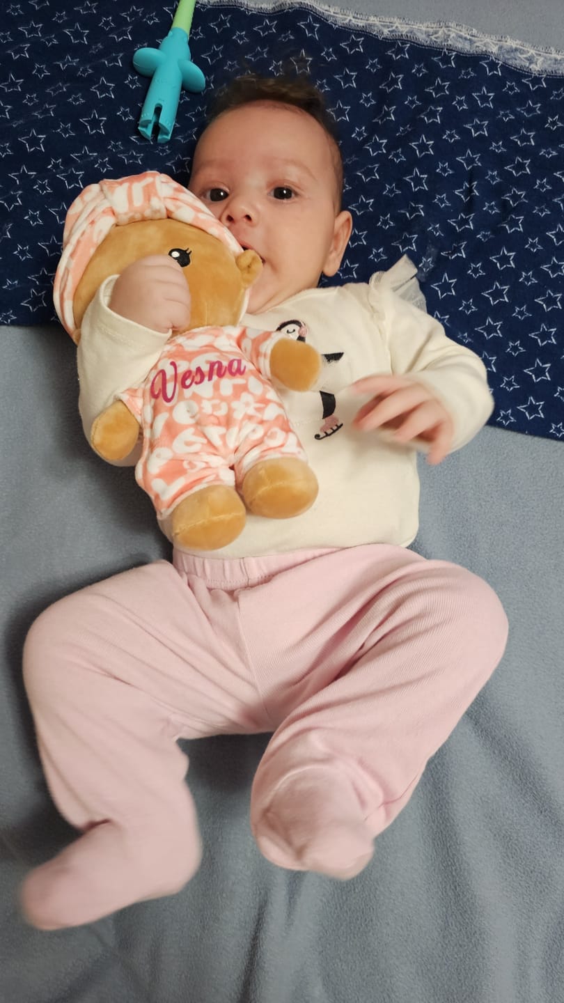 Customer photo review of Personalized Pudding Baby Girl - Tanned