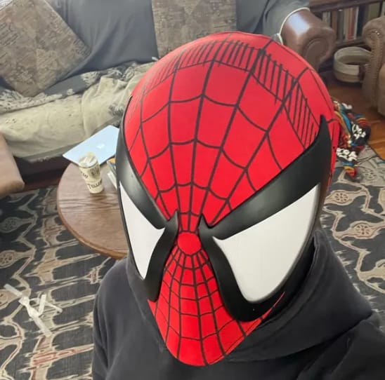 Customer photo review of The Amazing Spider-Man Life Size Wearable Mask (Cosplay Grade)